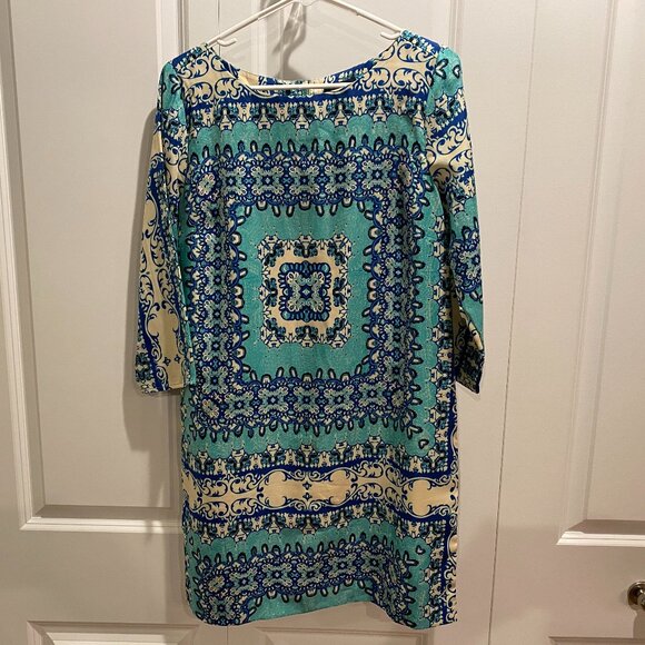 The Limited Dresses & Skirts - The Limited Turquoise Paisley Shift Dress Size Medium